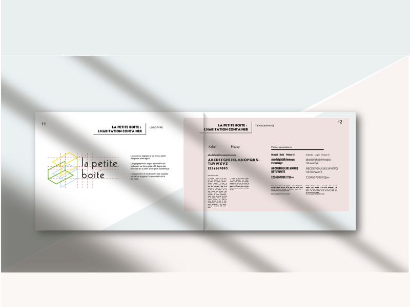 Présentation identité visuelle habitat container charte graphique